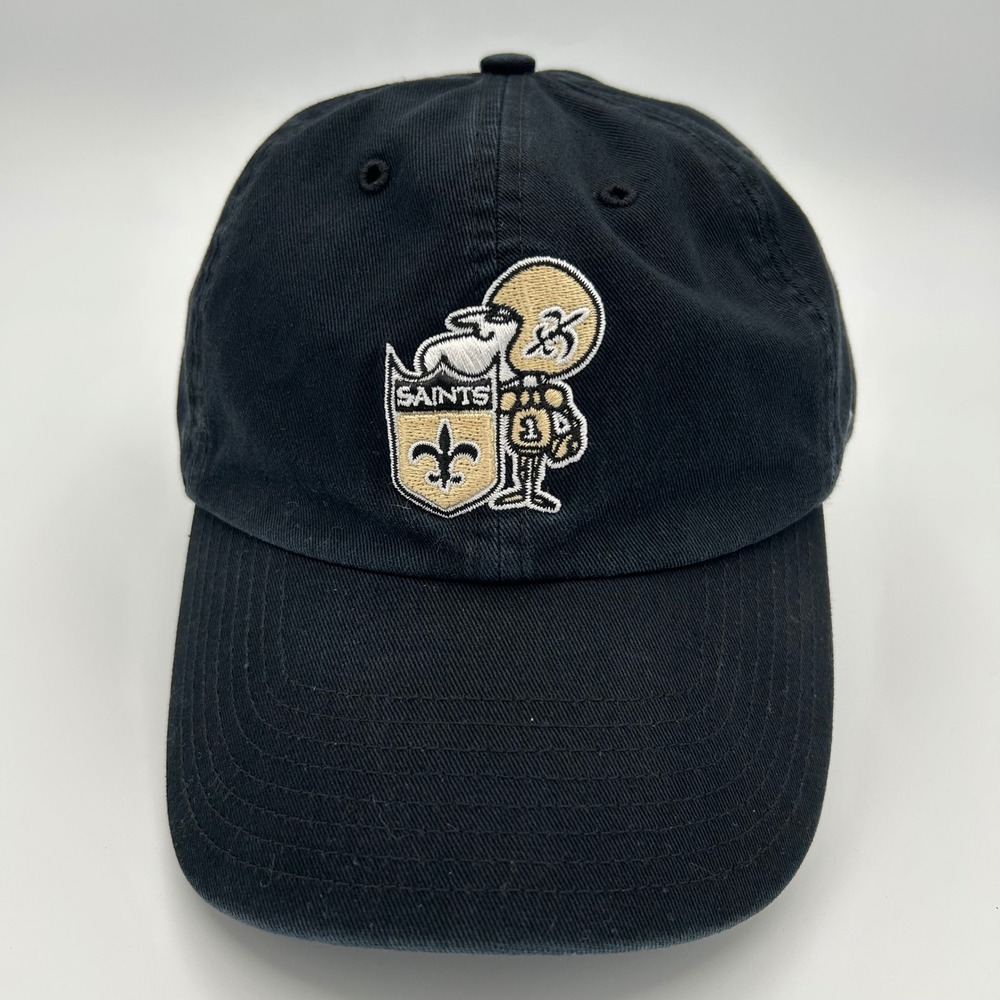 New Orleans Saints Throwback Hat  Mens OSFA Black Cotton Sporty Fan Gear